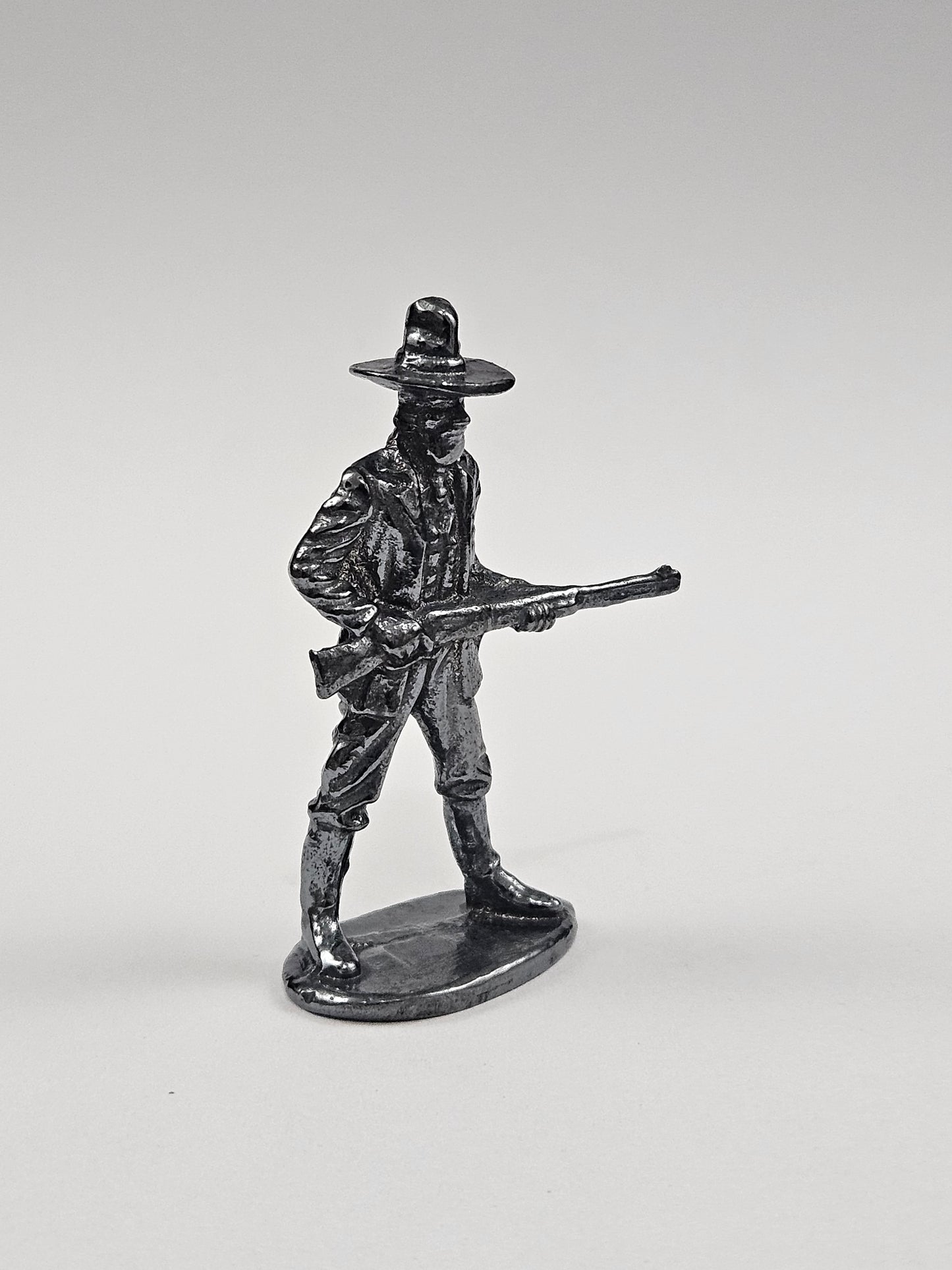 999 Fine Silver Western Cowboy Hand Poured Bullion Dark Finish