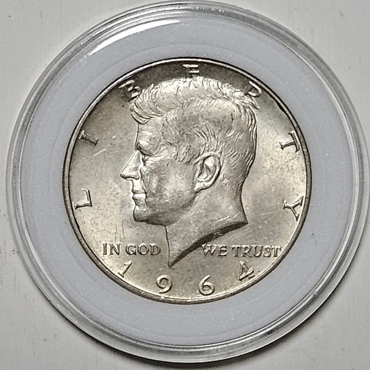 1964-D Kennedy Half Dollar 50c - Brilliant Uncirculated BU Mint State