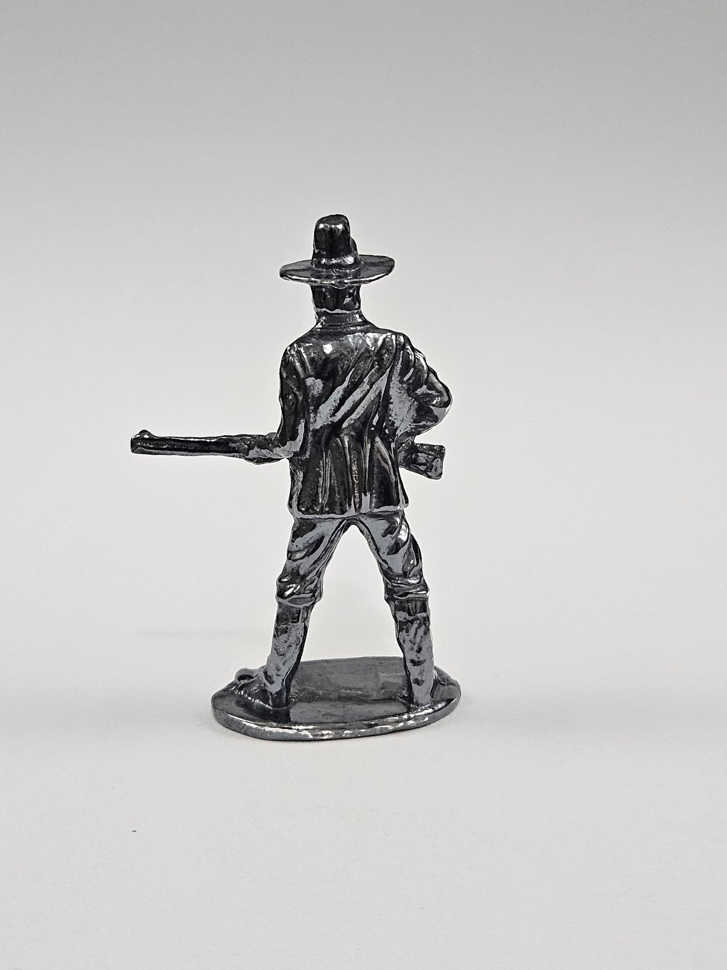 999 Fine Silver Western Cowboy Hand Poured Bullion Dark Finish