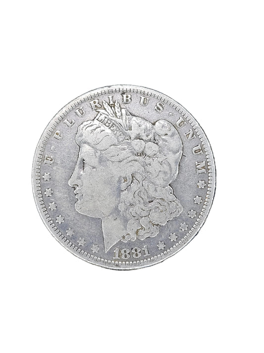 1881-O Morgan Silver Dollar - 90% Silver $1 US Mint Coin - New Orleans Mint - Raw / Circulated