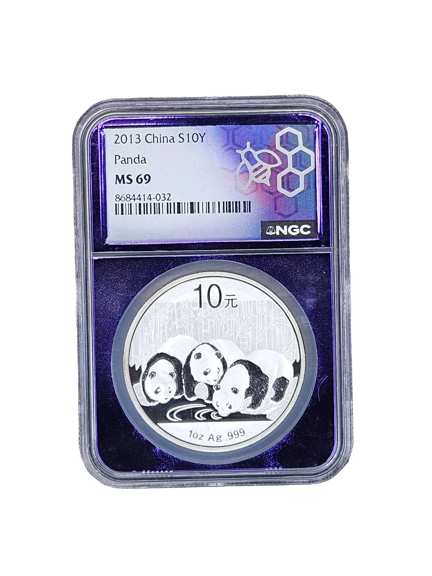 2013 China 10 Yuan Silver Panda - NGC MS69 - 1 oz .999 Fine Silver Bullion Coin (Special Label)