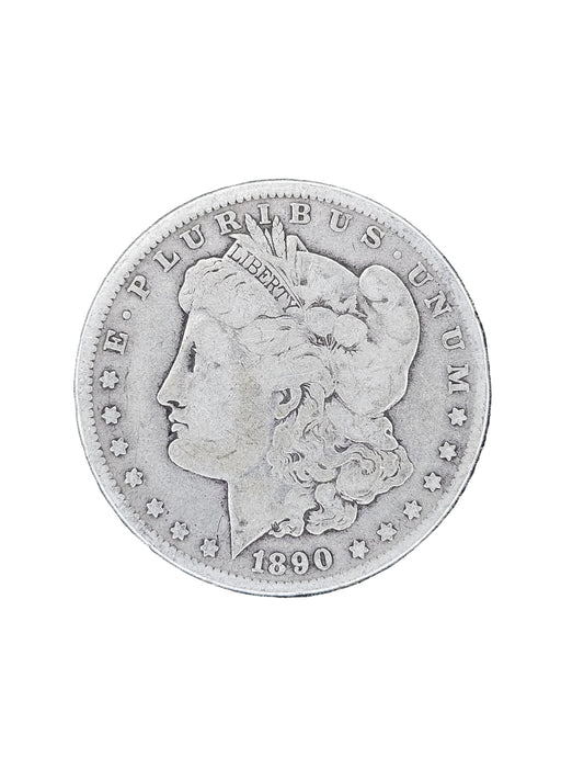 1890-O Morgan Silver Dollar - 90% Silver $1 US Mint Coin - New Orleans Mint - Raw / Circulated