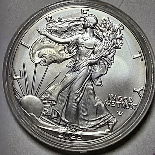 2022-W Burnished American Silver Eagle 1 oz .999 Fine Silver