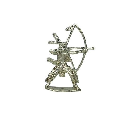 Indian With Bow & Arrow Hand Poured Bullion 999 Fine Silver