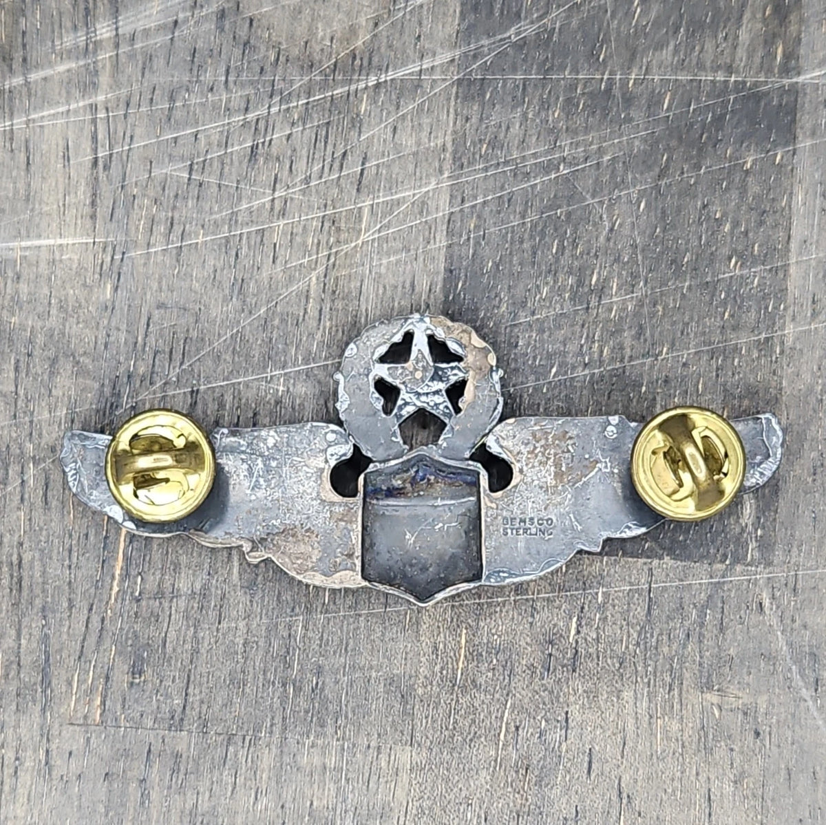Vintage WW2 USAAF Command Pilot Badge Pin GEMSCO Sterling Silver 3-Inch