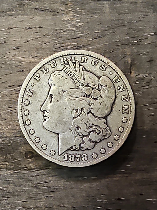 1878-CC Morgan Silver Dollar – Carson City Mint 90% Silver U.S. Coin c23