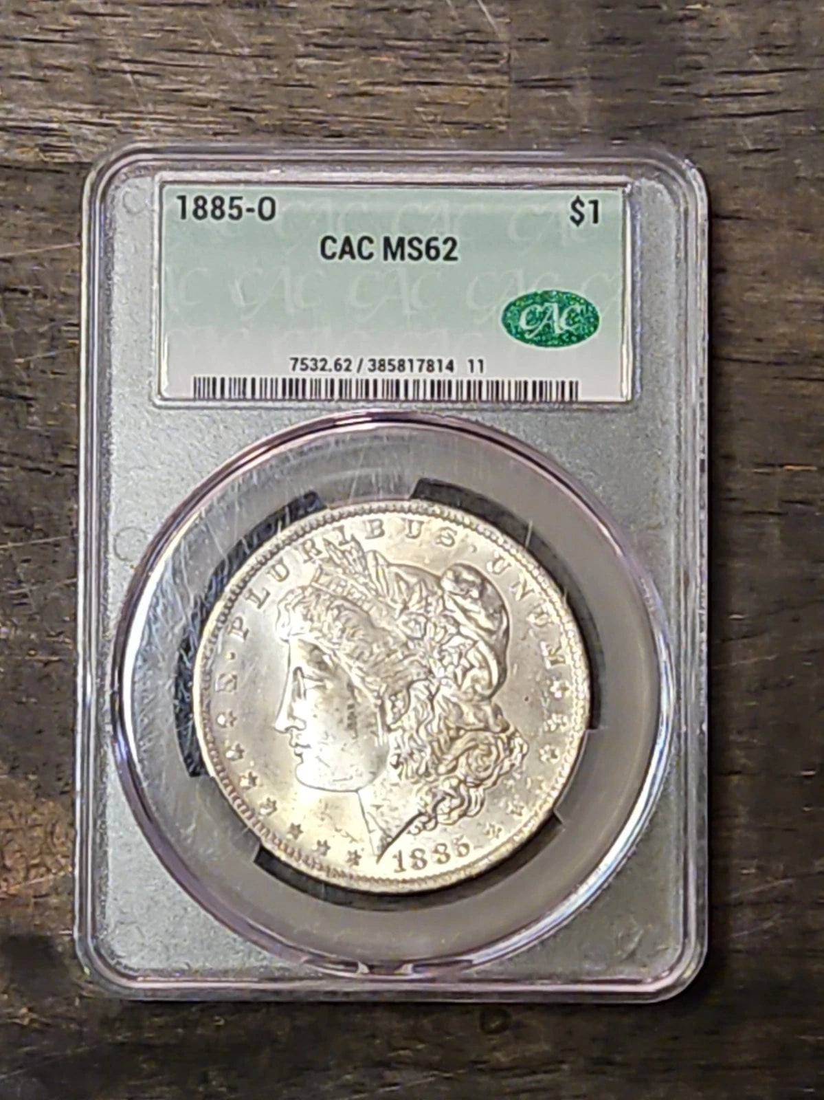 1885-O Morgan Silver Dollar CAC MS62 – Certified Brilliant Uncirculated c24