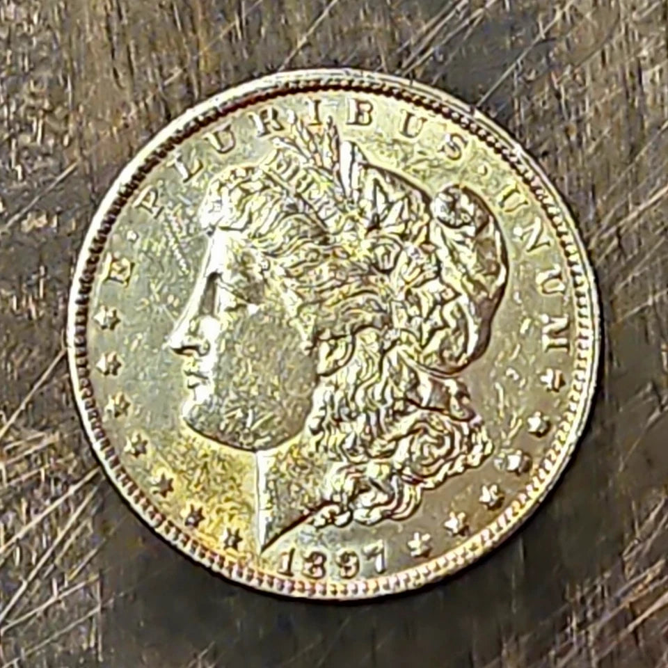 1897 Morgan Silver Dollar - 90% Silver $1 US Mint Coin - Philadelphia Mint c26