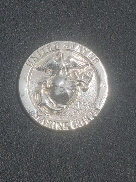 USMC 999 Fine Silver Hand Poured Round Bullion