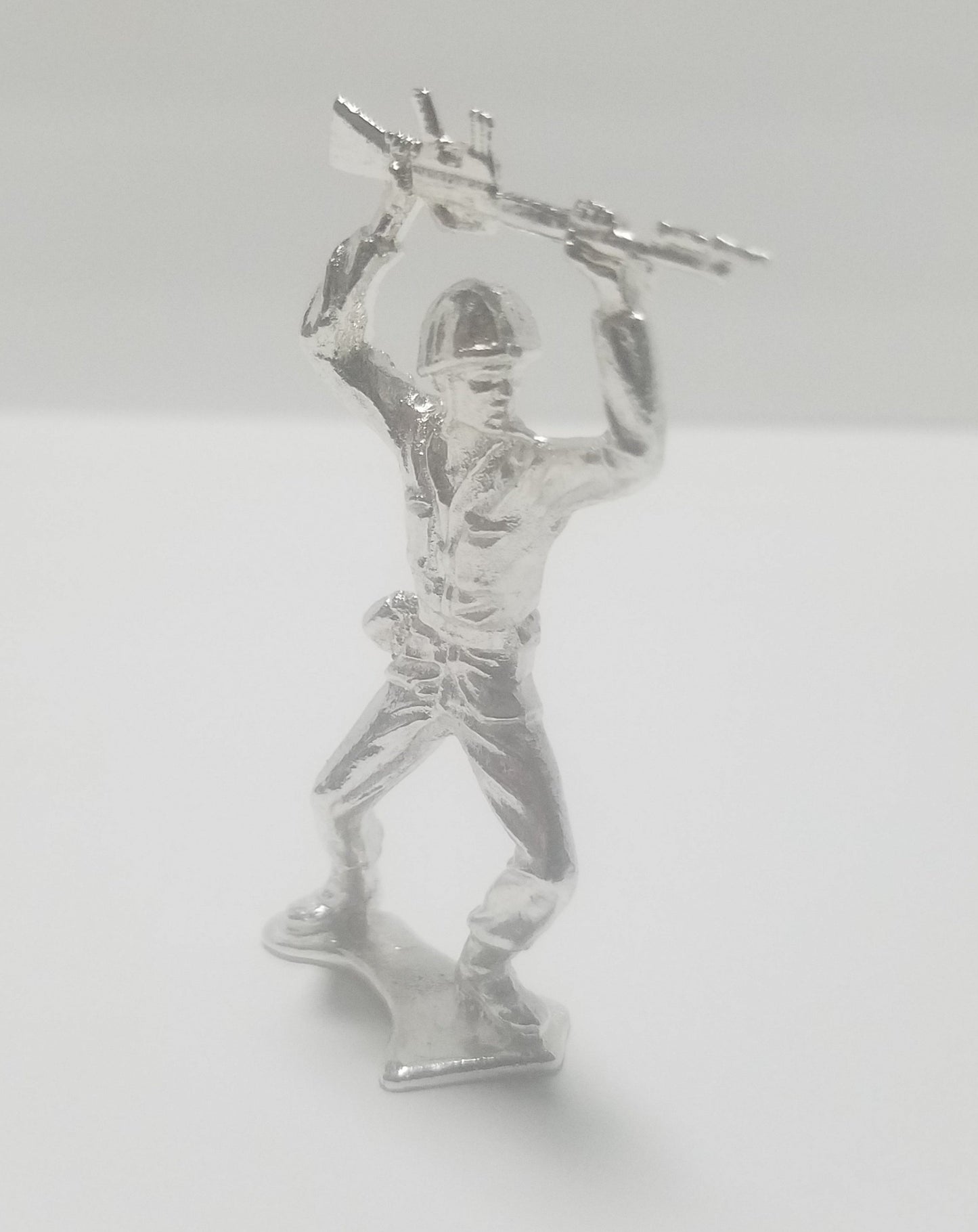 Classic Army Man Charging Soldier 1.25 oz 999 Silver Hand Poured Bullion