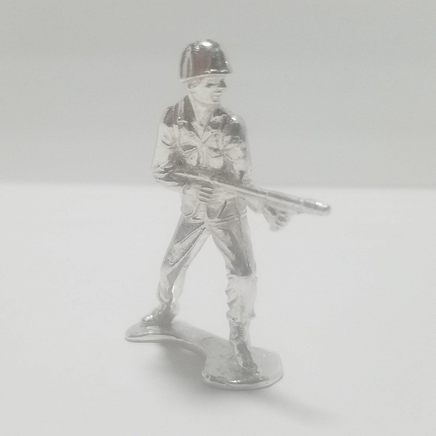 Classic Army Man Flamethrower Silver Toy Soldier 1 oz .999 Fine Silver