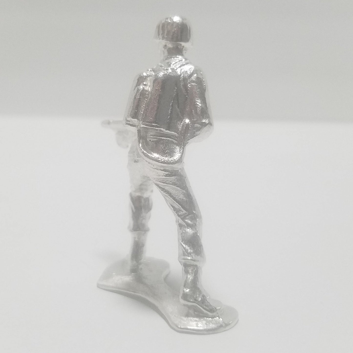 Classic Army Man Flamethrower Soldier 1.25 oz 999 Silver Hand Poured Bullion