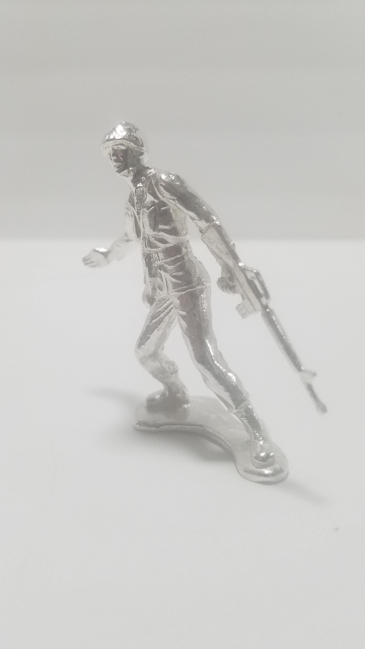 Classic Army Man Follow Me Silver Toy Soldier .999 Fine Silver