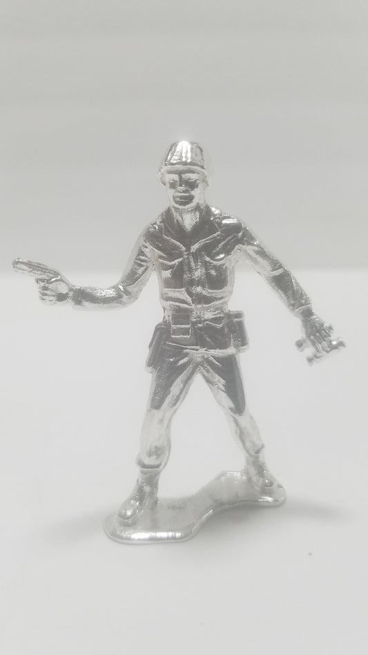 Classic Army Man Sarge Soldier 1.25 oz 999 Silver Hand Poured Bullion