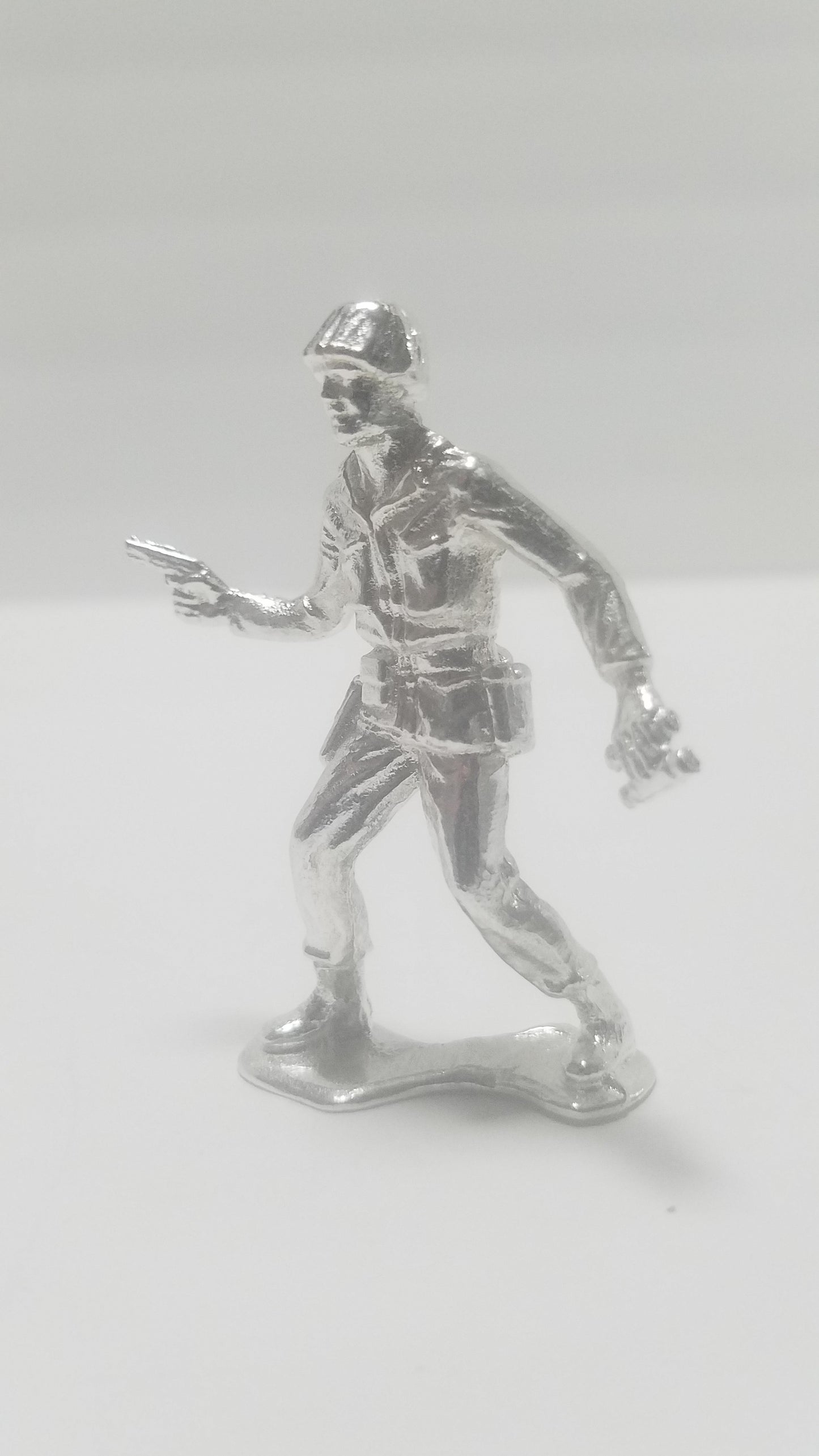 Classic Army Man Sarge Soldier 1.25 oz 999 Silver Hand Poured Bullion