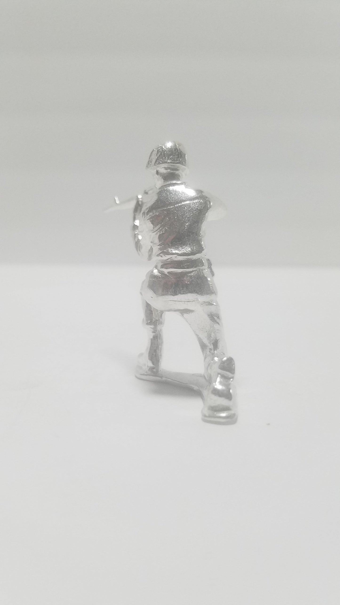 Classic Army Man Kneeling Silver Toy Soldier .999 Fine Silver