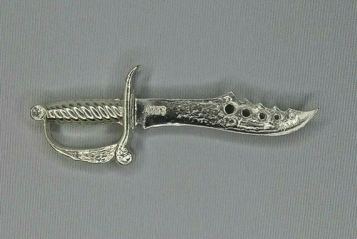 Knife Hand poured .999 fine Silver Bullion 3 3/4 long weight 30g  #4